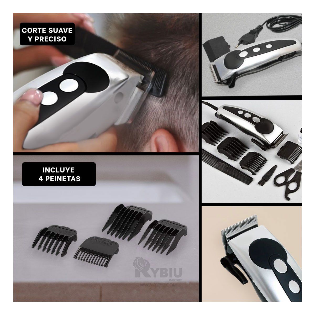 RYBIU IMPORT - Cortadora Funcional para Cabello Y+Ligas de Regalo