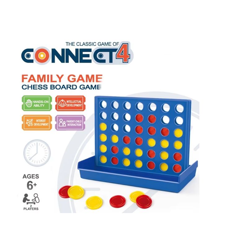GENERICO - Juego de mesa Conecta 4 en linea Pequeño para viaje