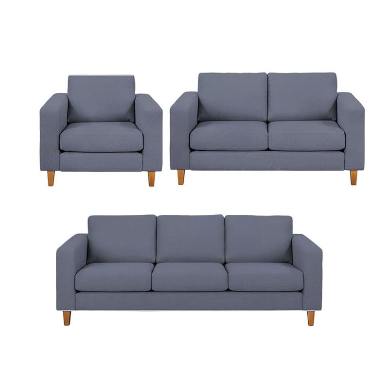 GENERICO - Sofa seccional sonrisa 3 2 1 CON TELA ANTI FUIDO + 6 COJINES REGALO