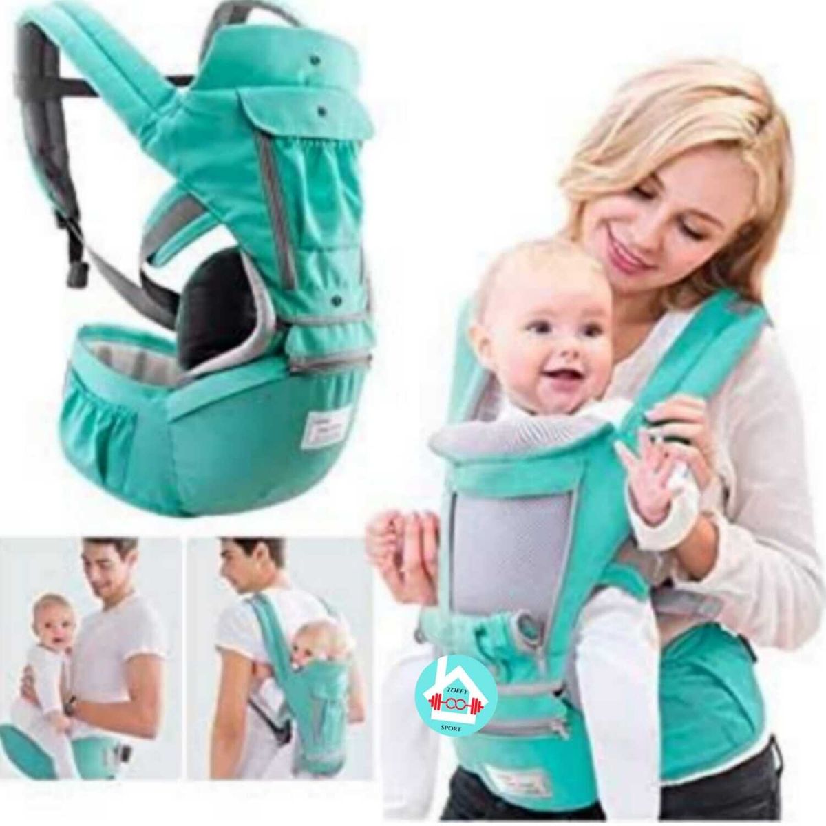 GENERICO - Canguro para Bebe 3 en 1 Ergonómico VERDE