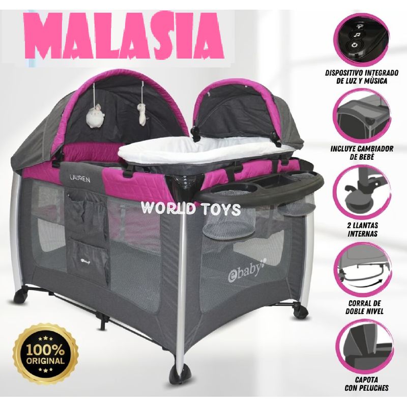 EBABY - Cuna Corral Ebaby de Lujo MALASIA  integrado Musica y Luz
