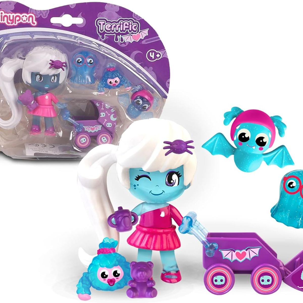 PINYPON - Juguete Muñeca Pinypon Tenebrosa Mi Monstruo y Yo