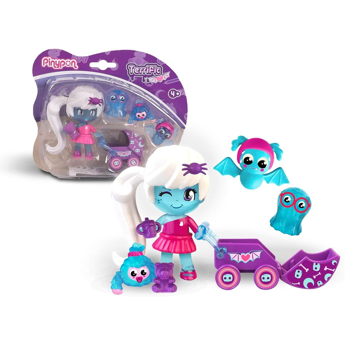 PINYPON - Juguete Muñeca Pinypon Tenebrosa Mi Monstruo y Yo