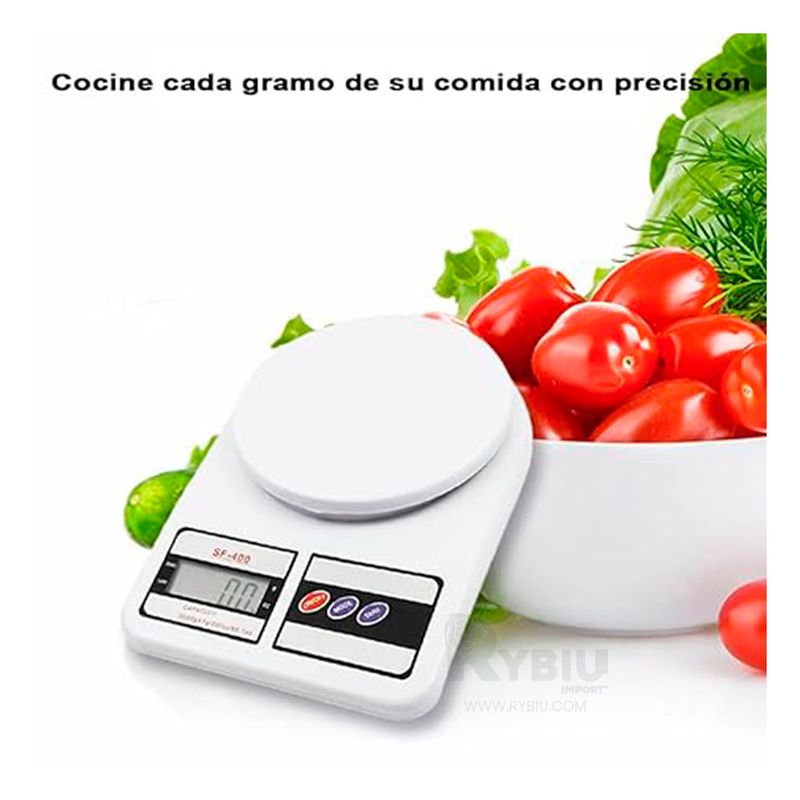 RYBIU IMPORT - Bascula Eficaz para Medir Gramos en Blanco Y+Gift MiniAgenda