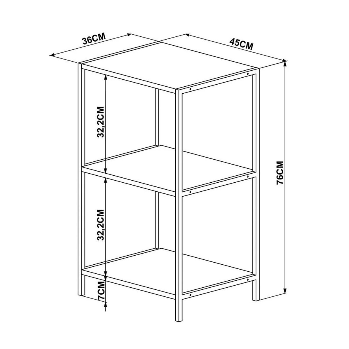 NACION MUEBLES - Estante Nacion Muebles Elio Color Miel