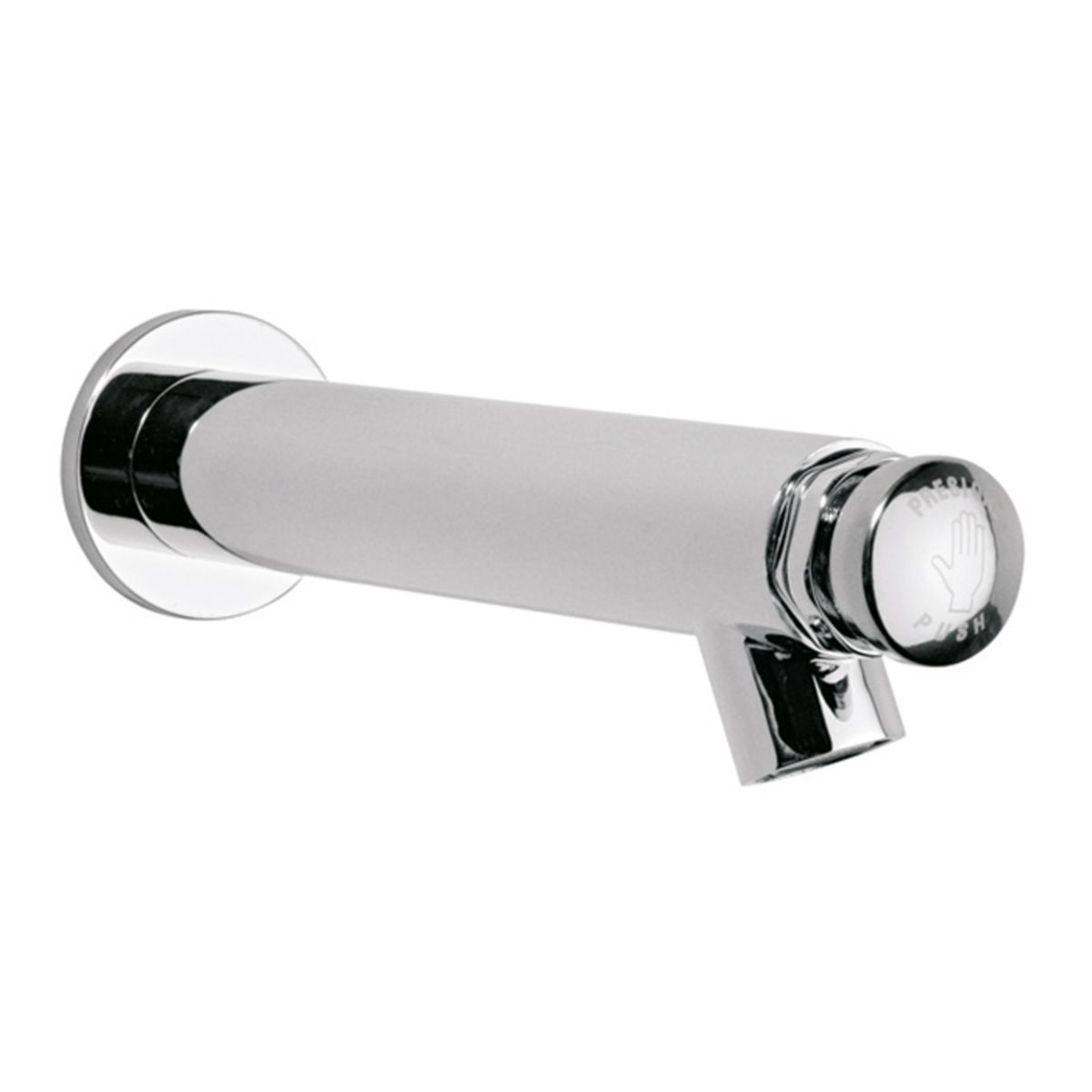 HELVEX - Llave de Bacha Temporizadora a Pared Cromo