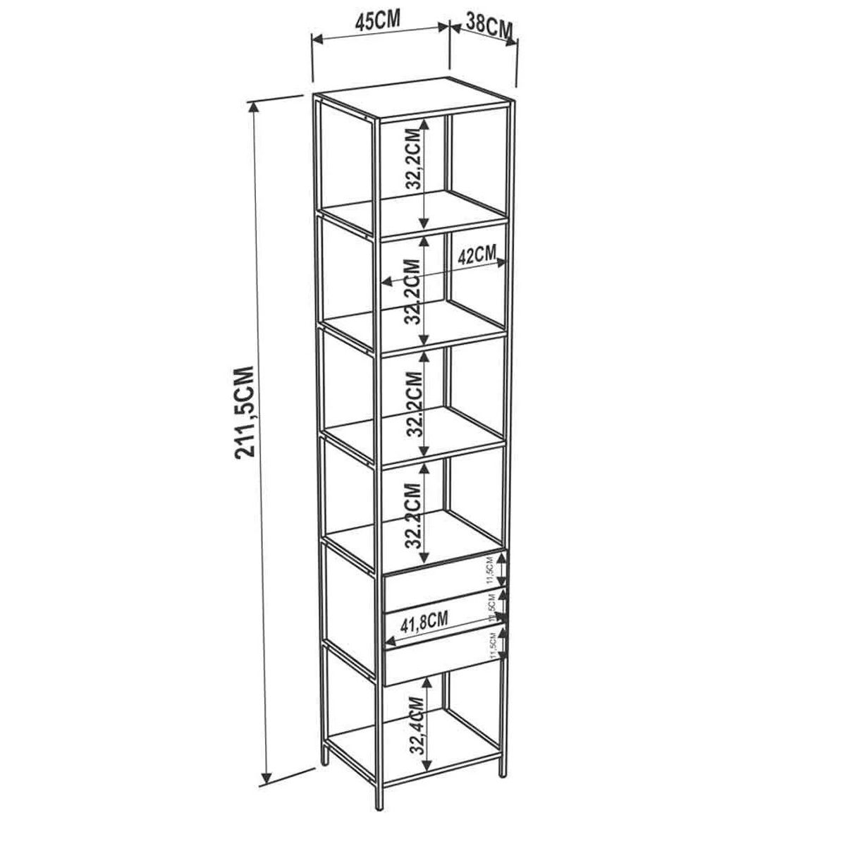 NACION MUEBLES - Estante Nacion Muebles Ennio Color Miel