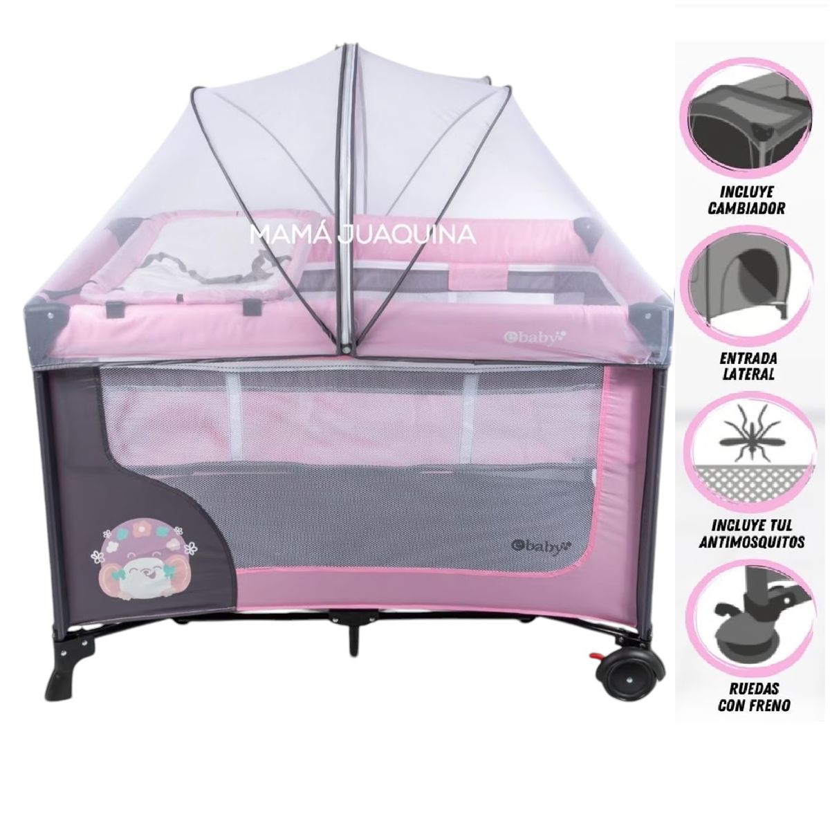 EBABY - CUNA CORRAL DE LUJO  LUUBORN  EDICIÓN LIMITADA AZUL