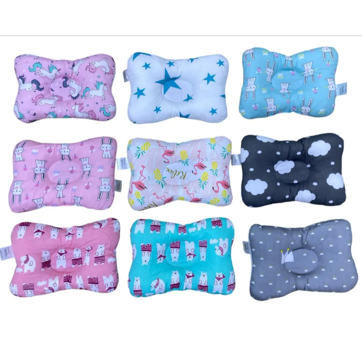 GENERICO - Almohada para Bebe Plana Modeladora COLORES PARA NIÑOS