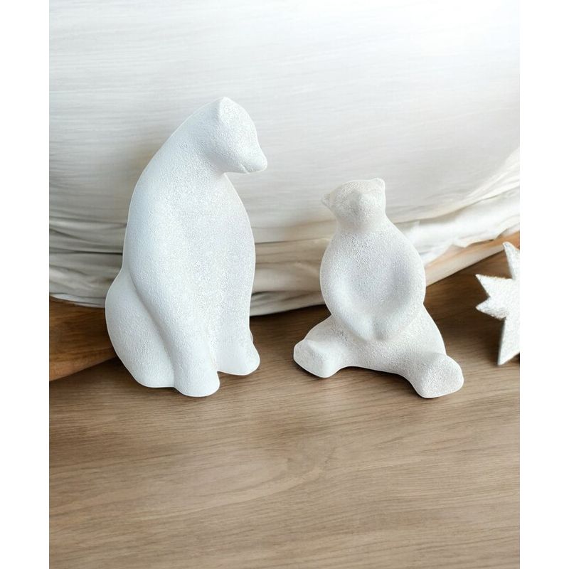 GENERICO - Adorno Pareja de Osos Polar White