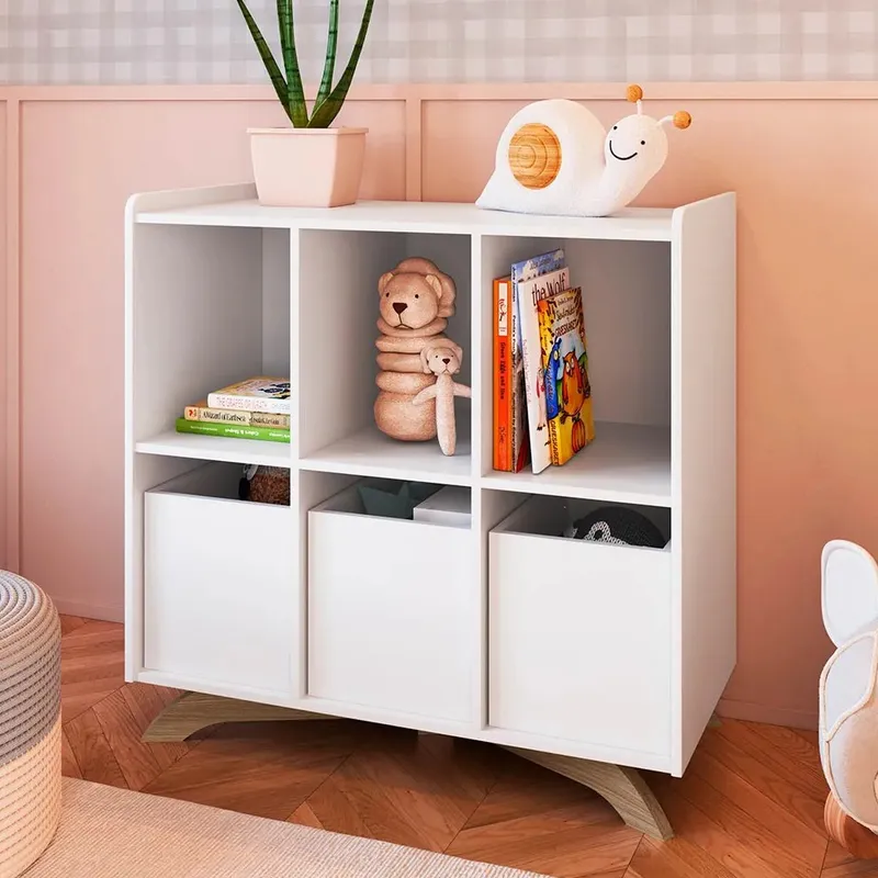 NACION MUEBLES - Juguetero Nacion Muebles Carmine Color Blanco