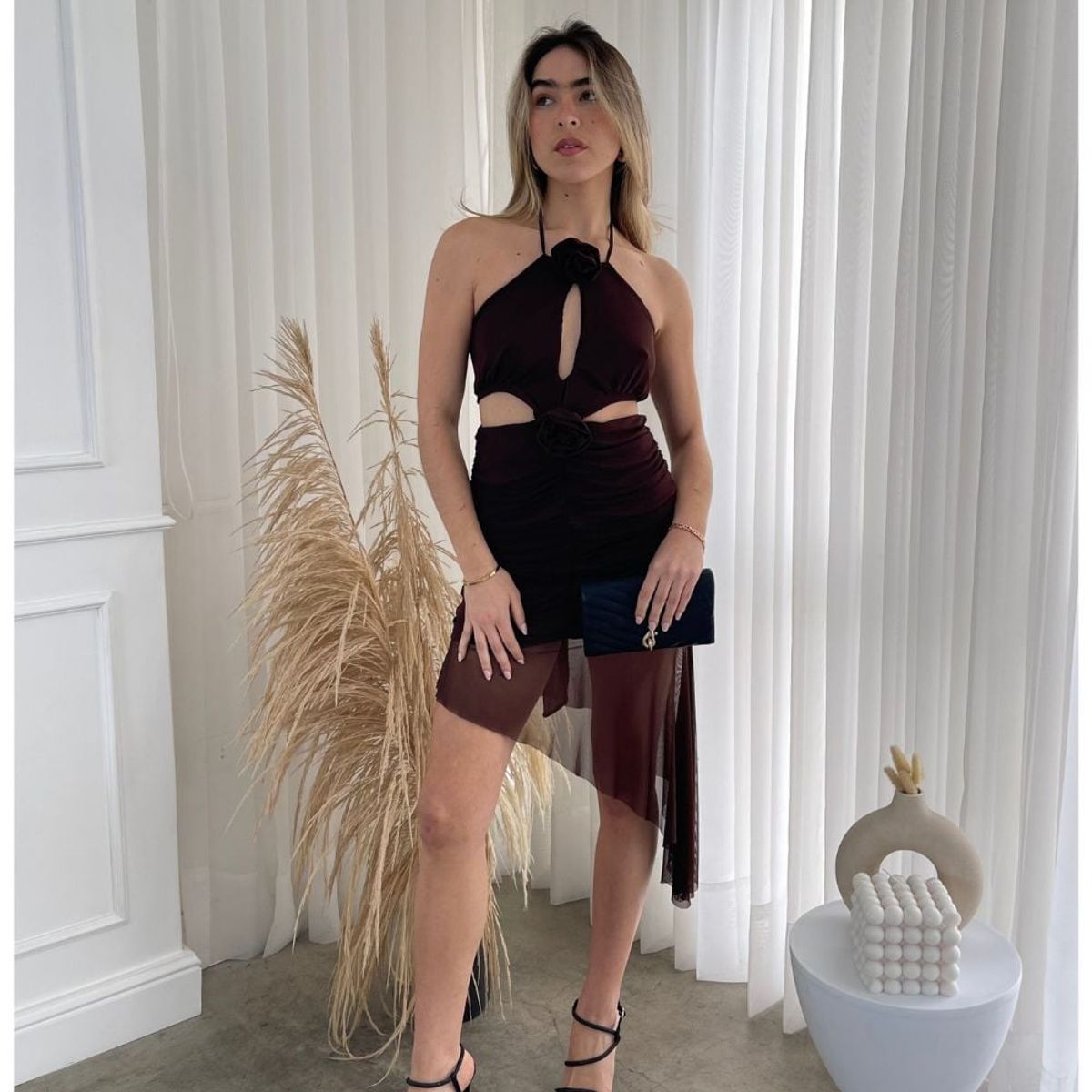 BETWEEN US - Vestido de Tull Flor Between Us