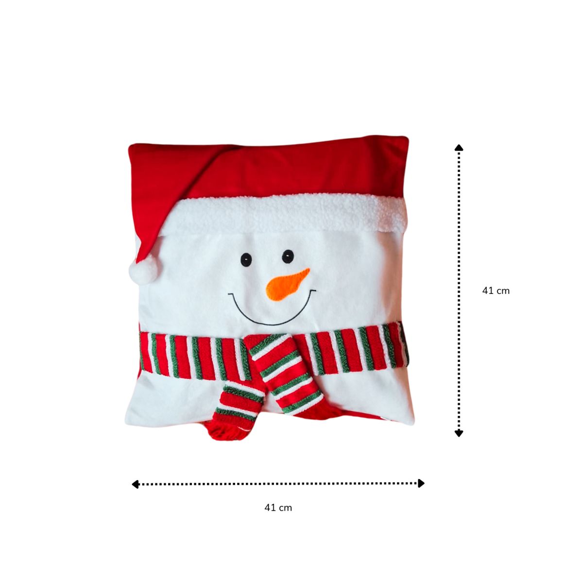 INSPIRA MARKET - Funda de cojin forro de almohada navideña Muñeco de Nieve PACK X2