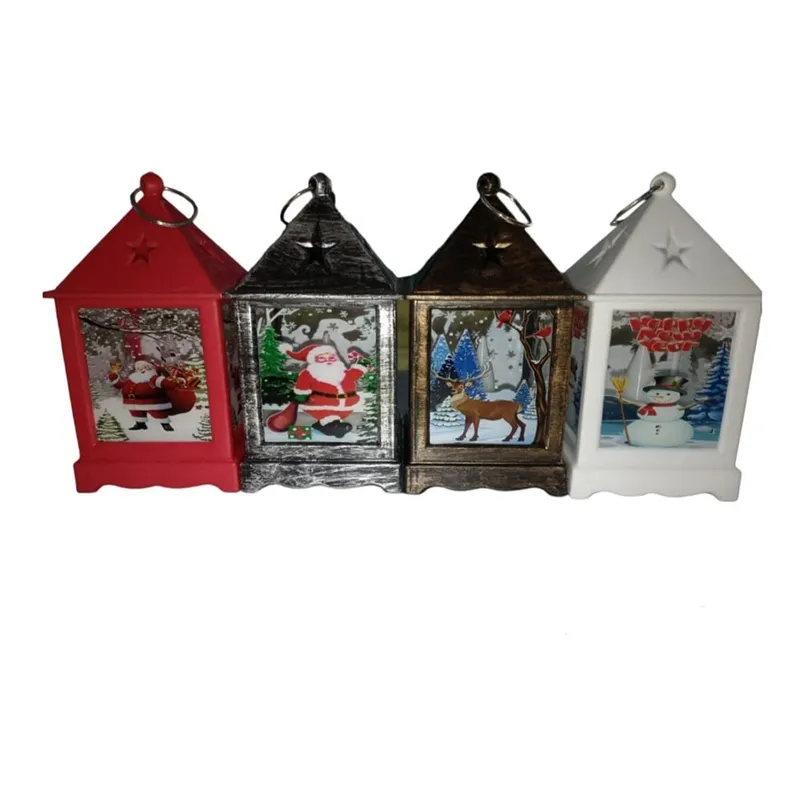 GENERICO - set de 6 Mini faroles navideños con luz led