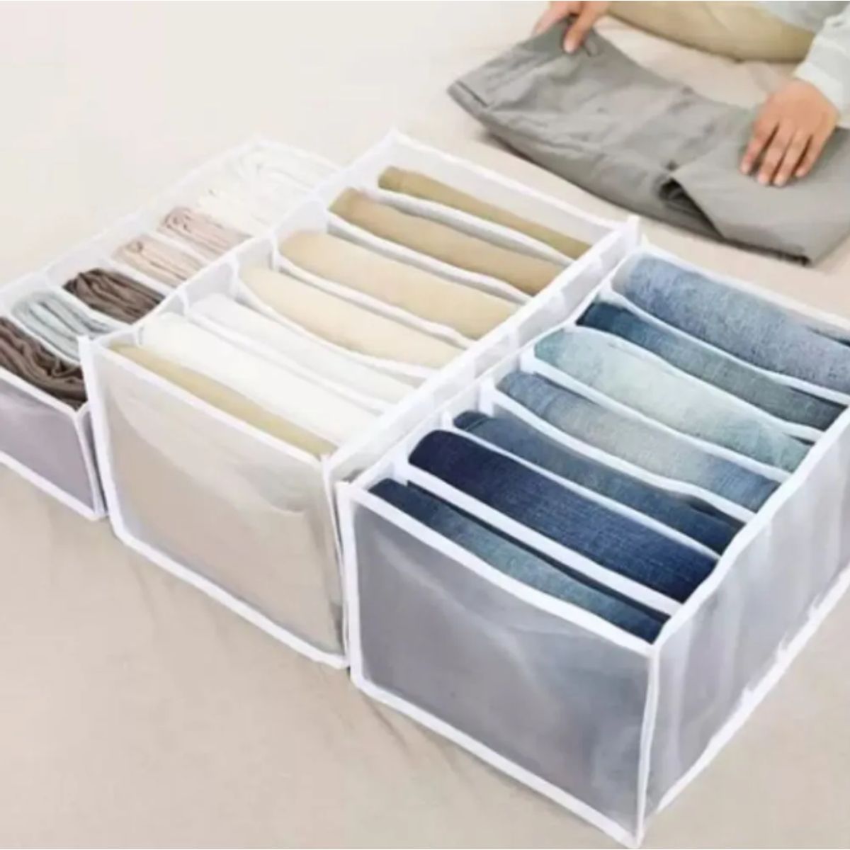 GENERICO - Organizador de buzos pantalones jeans para cajones closet