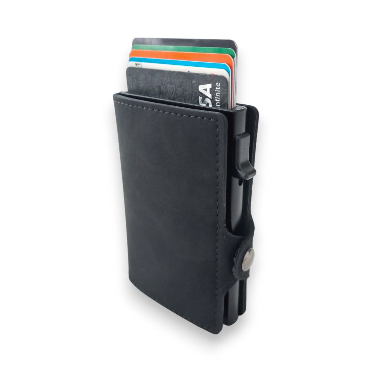 GENERICO - Billetera Cardholder modelo Deluxe - Black - Tecnología RFID