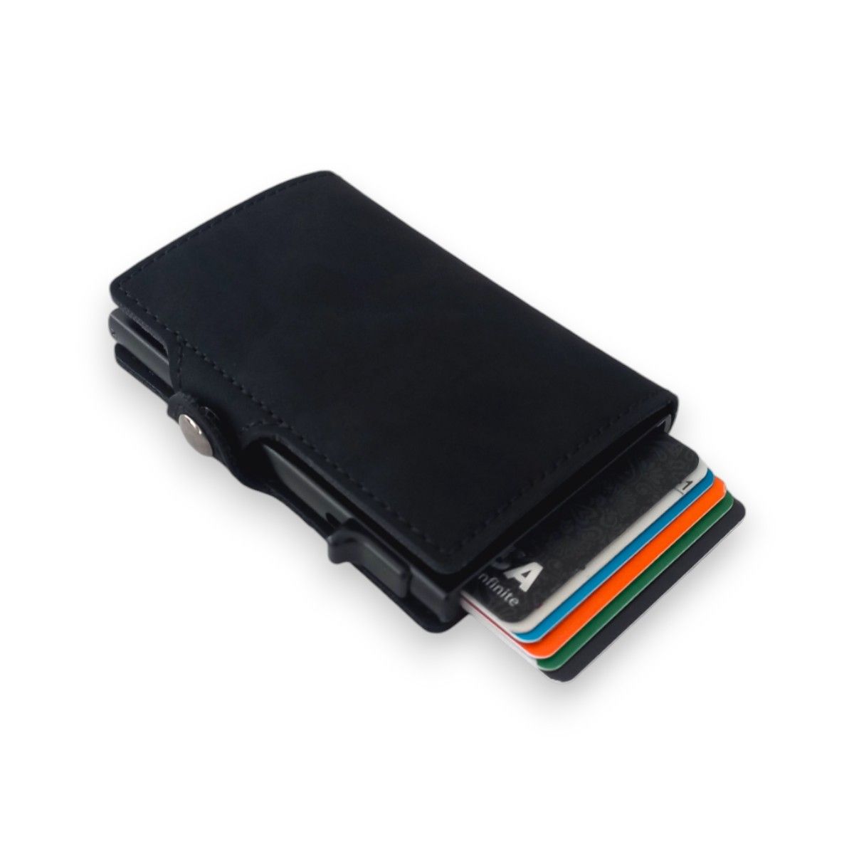 GENERICO - Billetera Cardholder modelo Deluxe - Black - Tecnología RFID