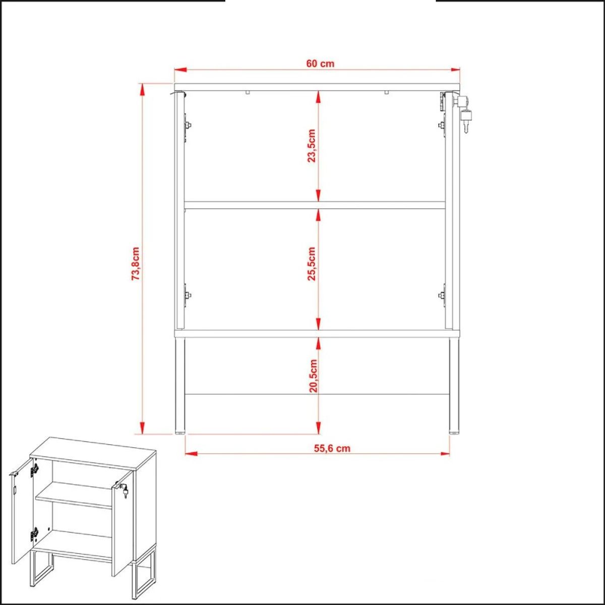 NACION MUEBLES - Librero Nacion Muebles Anna Color Rovere