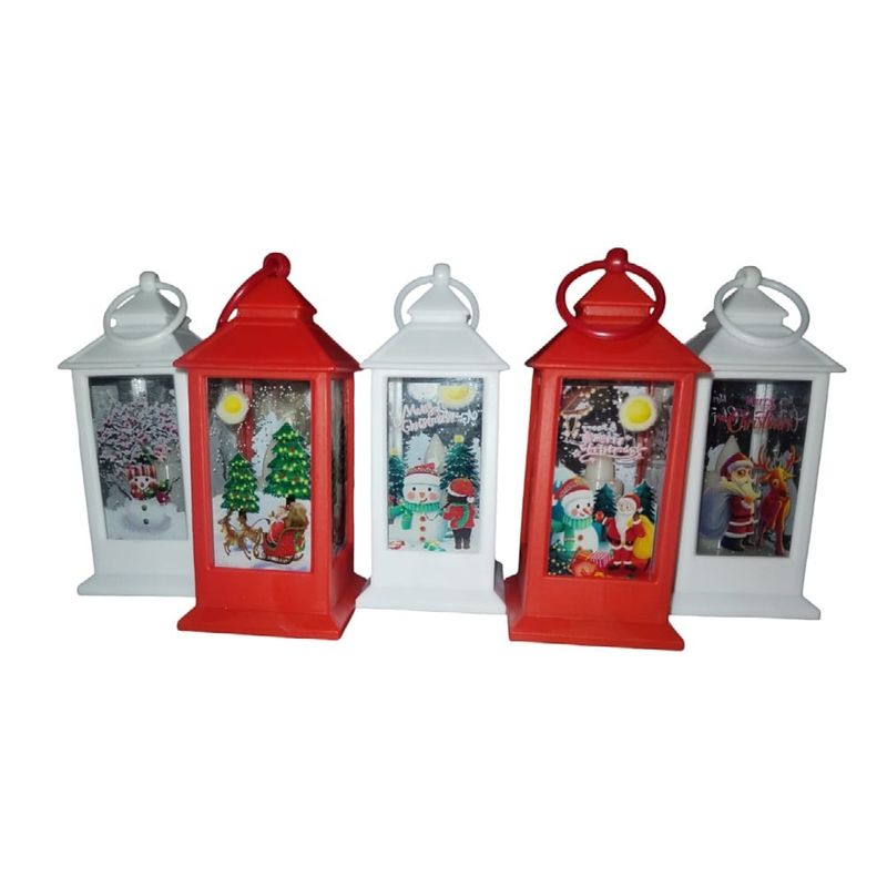 GENERICO - Set de 12 Farolitos navideños con luz led