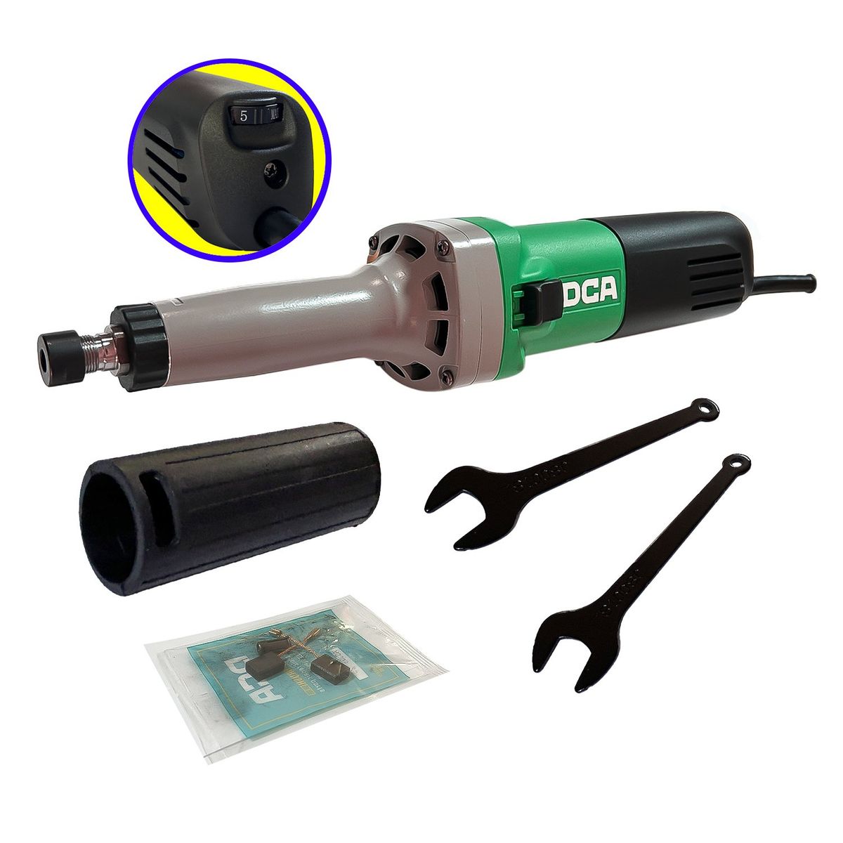 DCA - Rectificadora Turbineta 6mm DCA ASJ05-25 550W Velocidad Variable