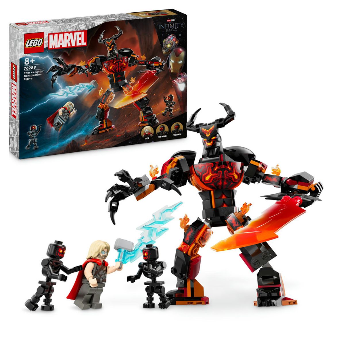 LEGO - LEGO 76289 Thor vs. Figura para Construir de Surtur Super Heroes