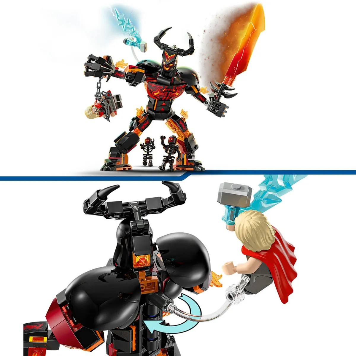 LEGO - LEGO 76289 Thor vs. Figura para Construir de Surtur Super Heroes