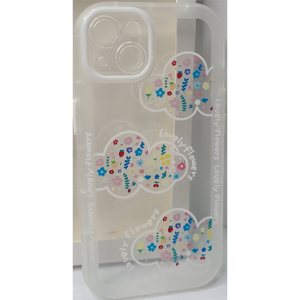 GENERICO - Case Tipo espejo de Silicona Kawaii de nubes  para Iphone 14