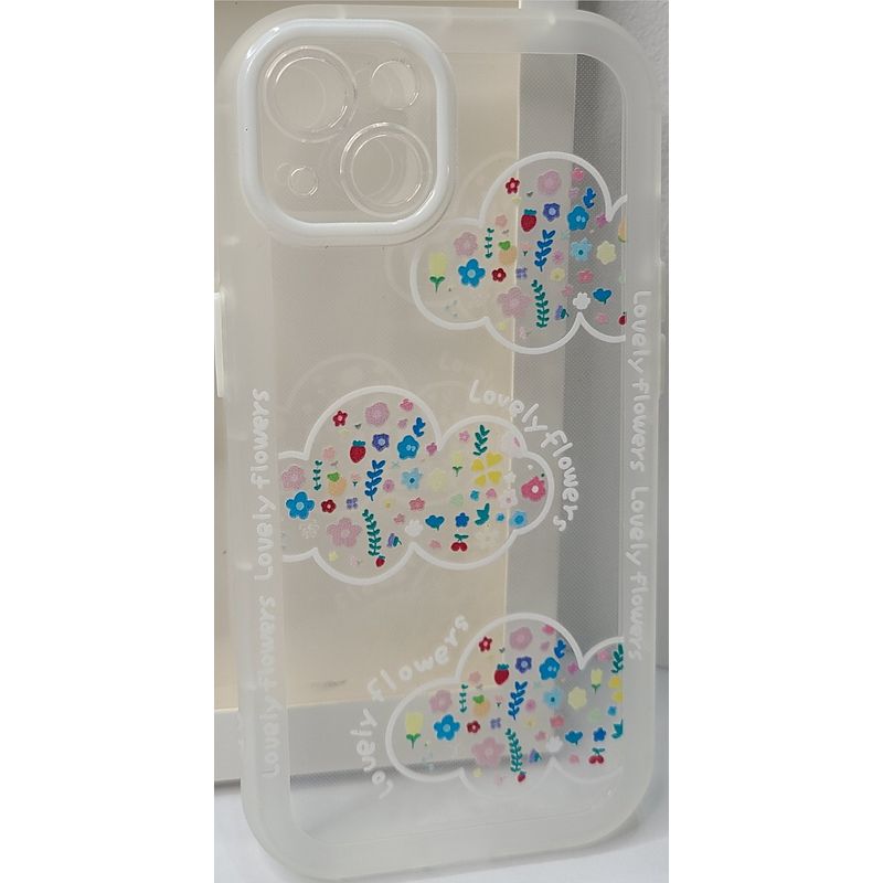 GENERICO - Case Tipo espejo de Silicona Kawaii de nubes  para Iphone 14