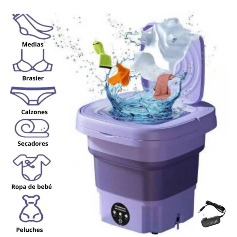 GENERICO - Mini Lavadora de Ropa Portátil Compacto Plegable