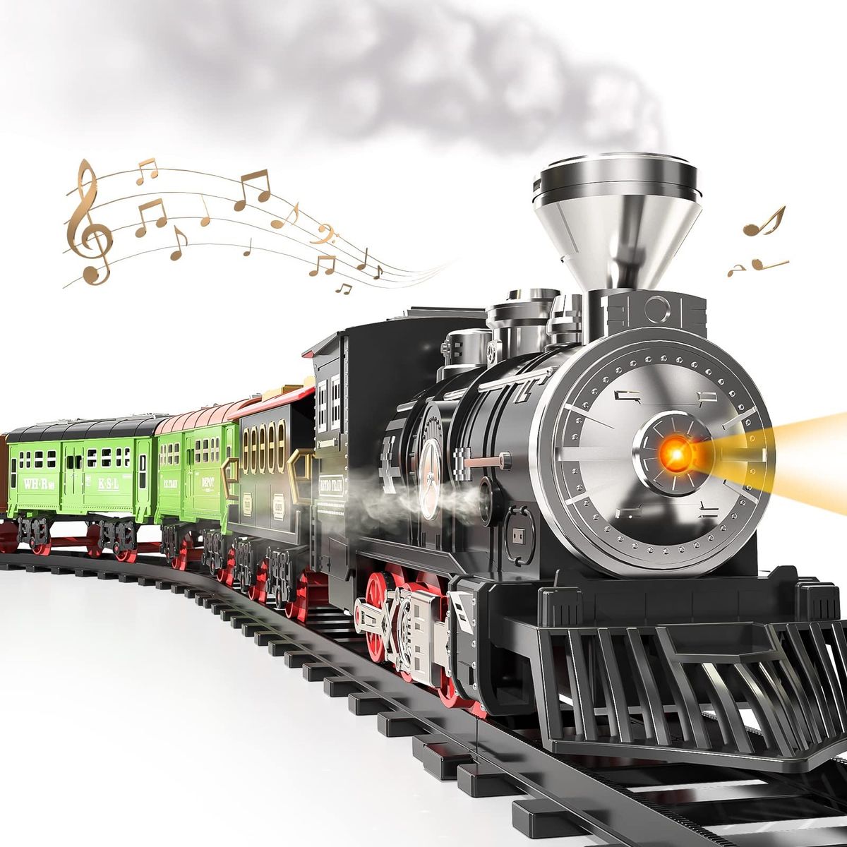 GENERICO - TREN NAVIDEÑO CON LIGHT SMOKE SONIDO GRANDE+ RIELES A1