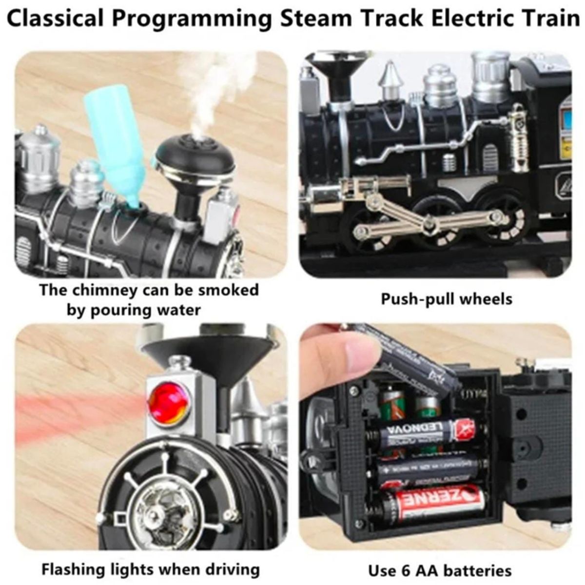 GENERICO - TREN NAVIDEÑO CON LIGHT SMOKE SONIDO GRANDE +RIELES A1