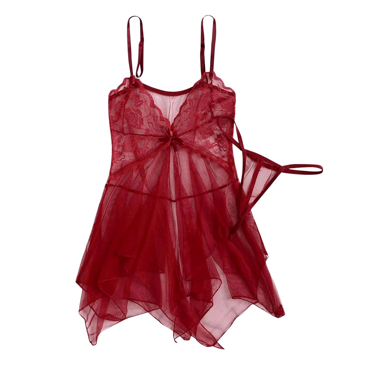 GENERICO - Conjunto De Encaje Transparente - Lenceria - Talla única