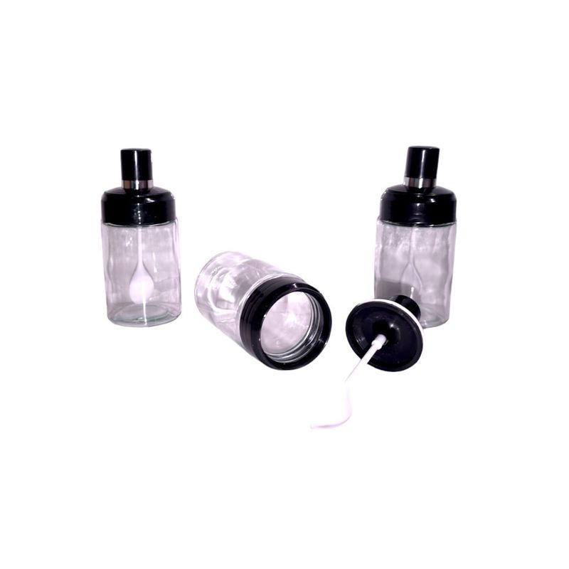 GENERICO - Set x 3 frascos condimenteros de vidrio