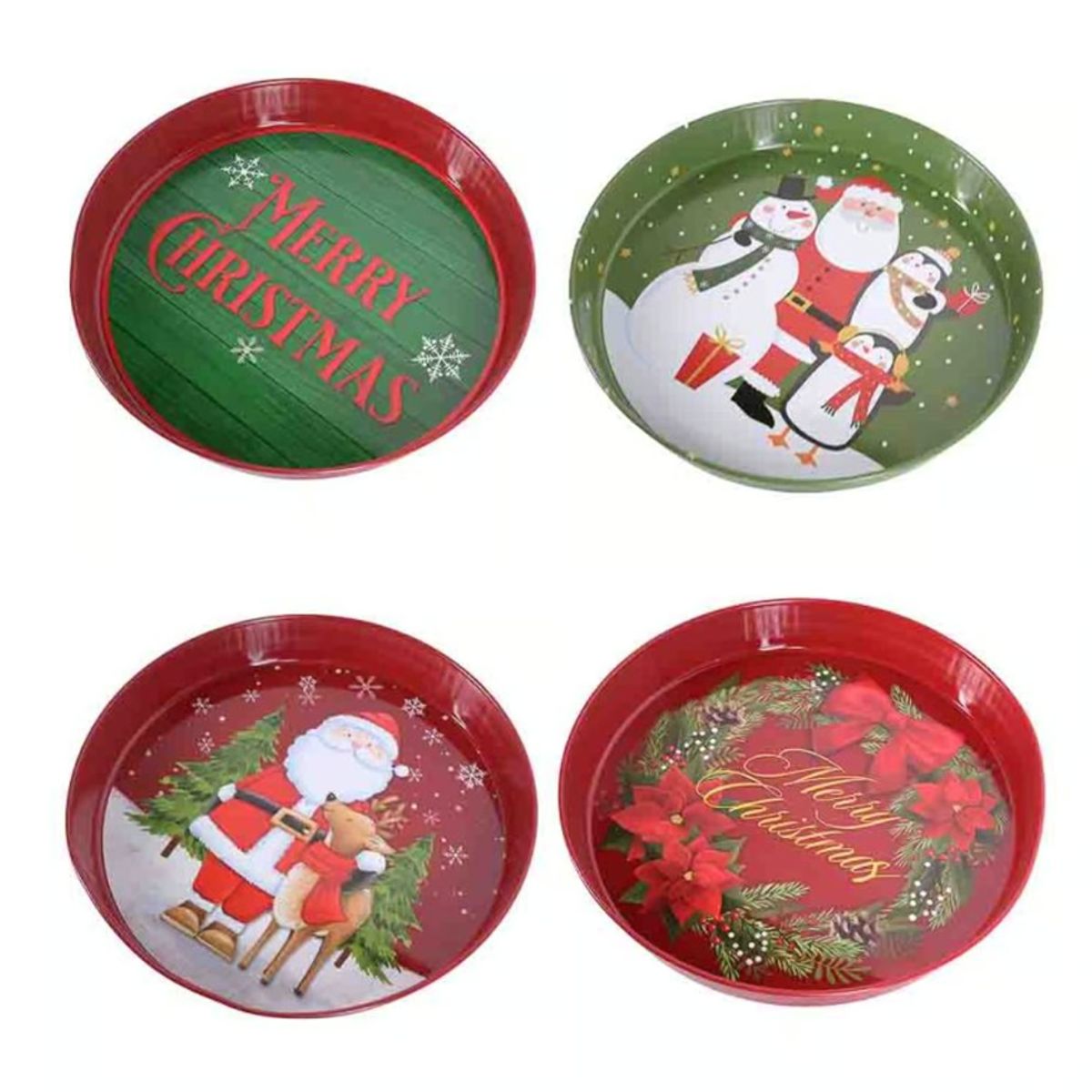 GENERICO - Bandeja navideña  Diseños variados- UNIDAD