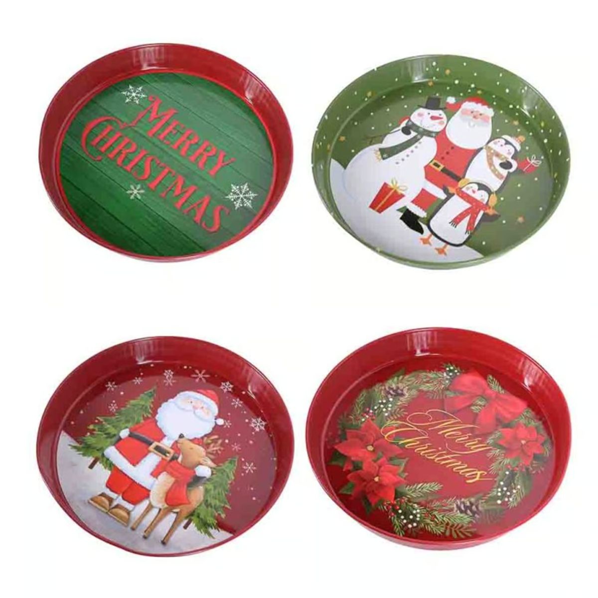 GENERICO - Bandeja navideña  Diseños variados- UNIDAD