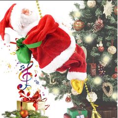 Peluche Animado De Papá Noel Musical - Sube Por La Cuerda, Novedad Navideña, Regalo Divertido Para Niños
