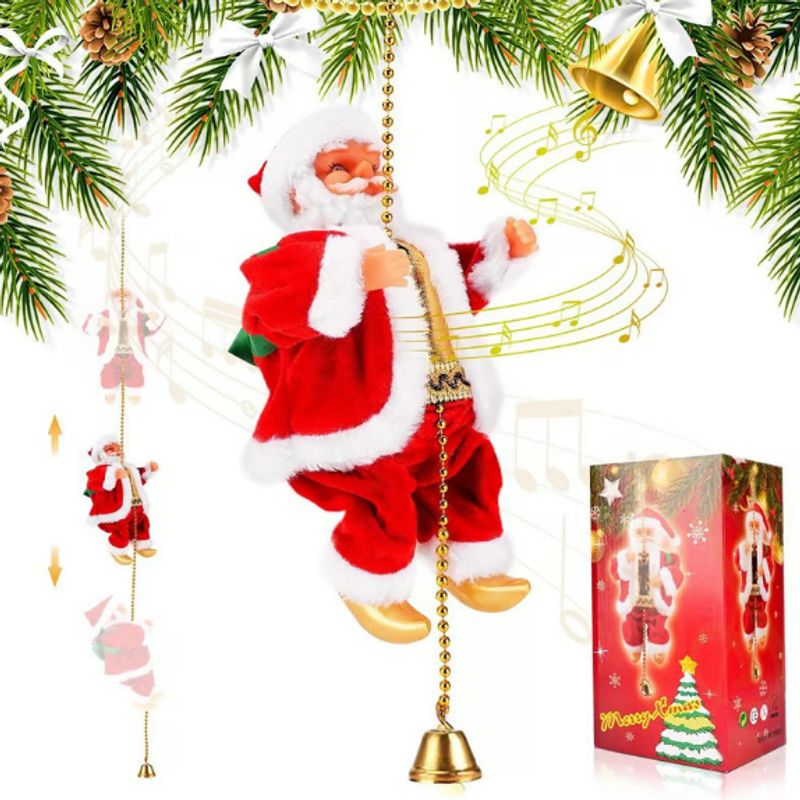 GENERICO - Papa Noel escalador en cuerda Santa Claus Musical escalera