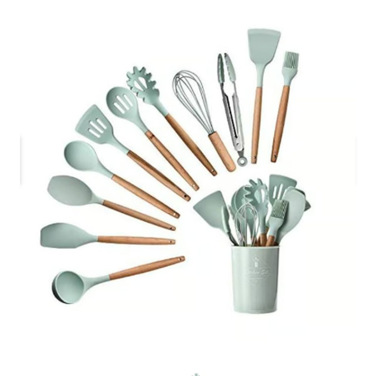 GENERICO - Set Utensilios Cocina Silicona Antiadherente Multifuncional