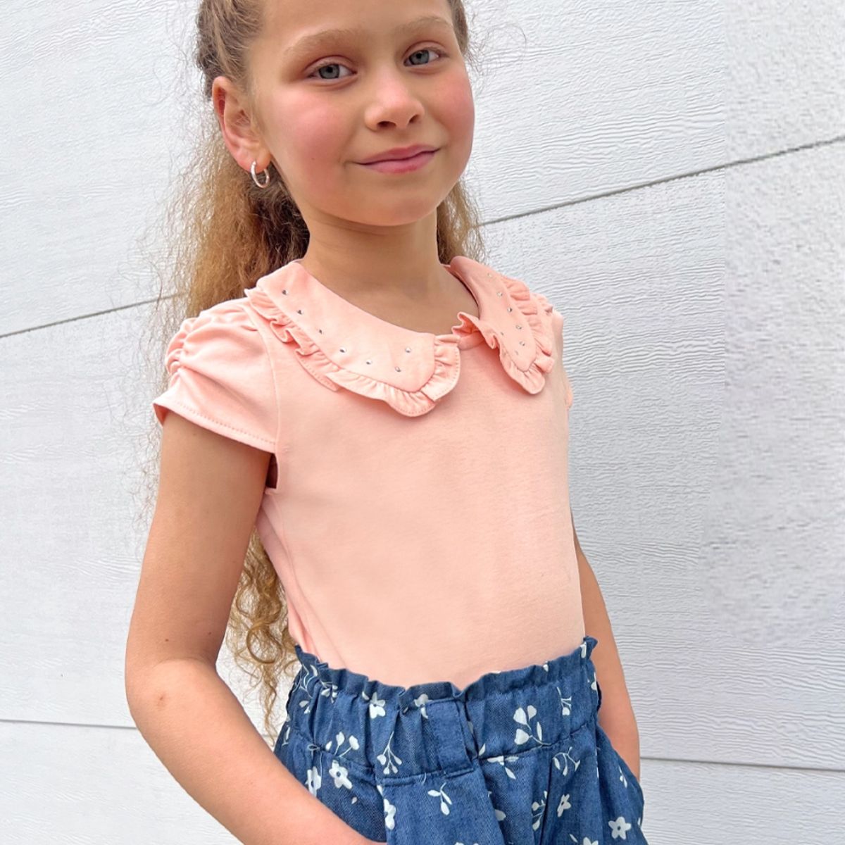 KIDS MASHMELO - Polo con Volante en Cuello Bb para Niña - Kids Mahmelo