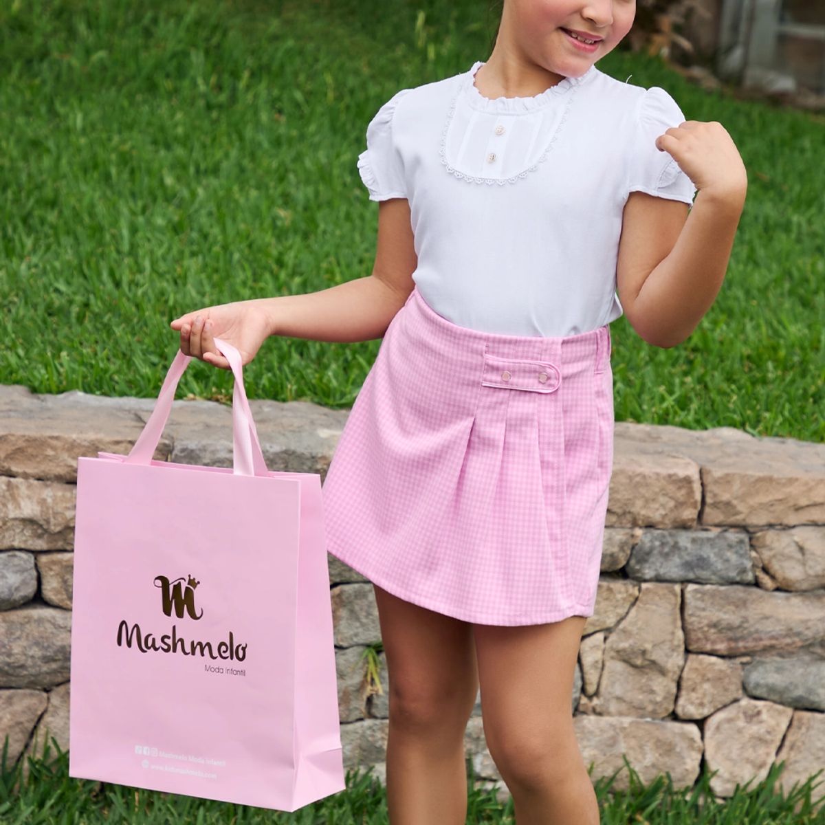 KIDS MASHMELO - Blusa para Niña en Lino Color Entero - Kids Mahmelo