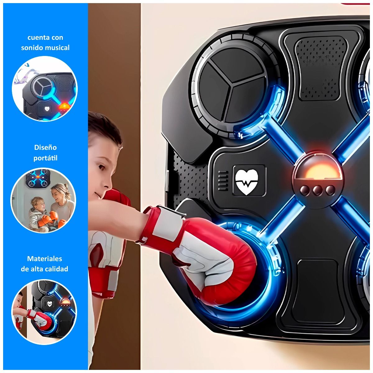 GENERICO - Maquina De Boxeo Musical Bluetooth Niños