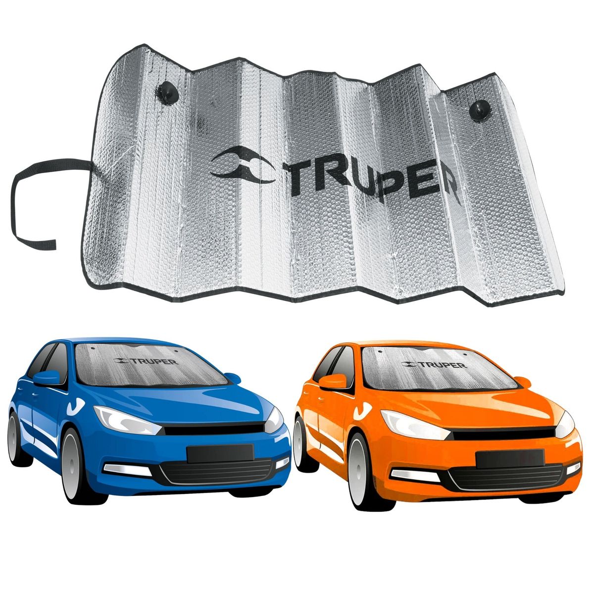TRUPER - Tapasol para auto parasol protector de parabrisas truper
