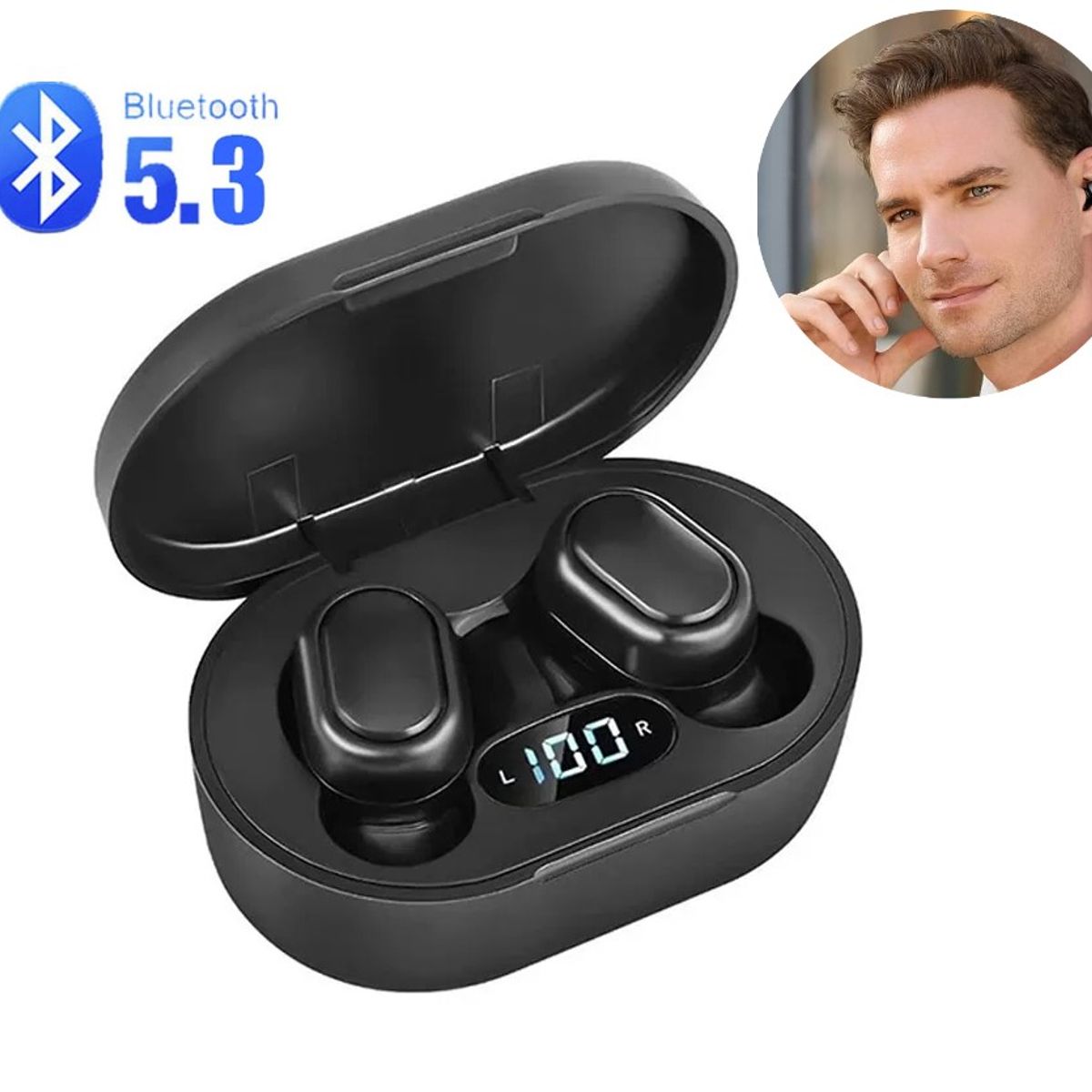 GENERICO - Audifonos v53 blueetooh TWS con pantalla LED