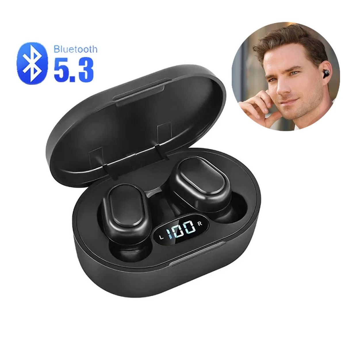 GENERICO - Audifonos v53 blueetooh TWS con pantalla LED