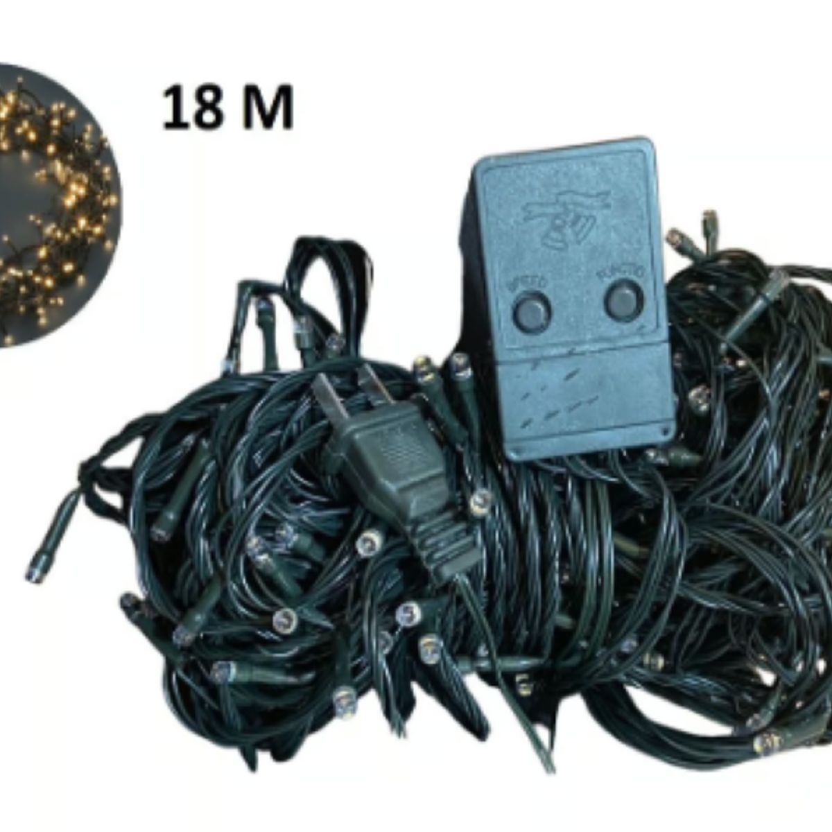 GENERICO - Luces navideñas de 18  metros con música de navidad