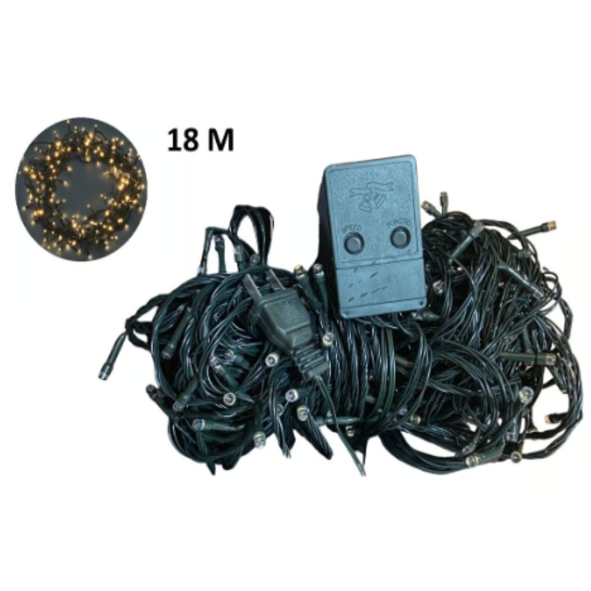 GENERICO - Luces navideñas de 18  metros con música de navidad