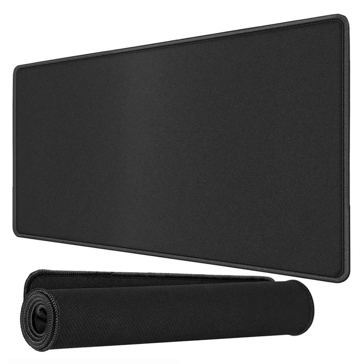 GENERICO - Pad Mouse Gamer Alfombrilla para PC De 70cm x 30cm Borde Cosido Negro