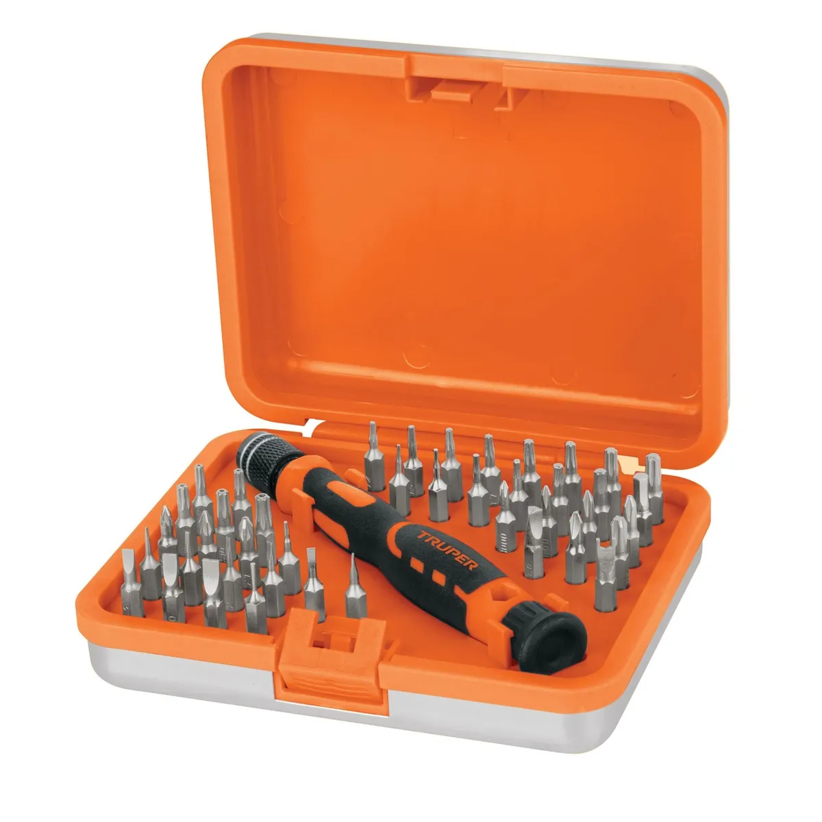 TRUPER - Juego desarmador joyero 42 puntas desarmador para celulares truper