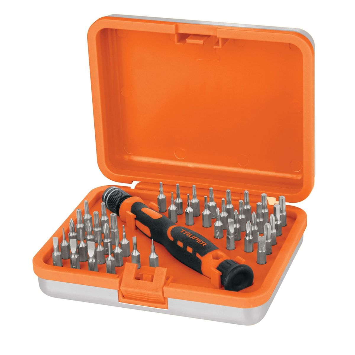 TRUPER - Juego desarmador joyero 42 puntas desarmador para celulares truper