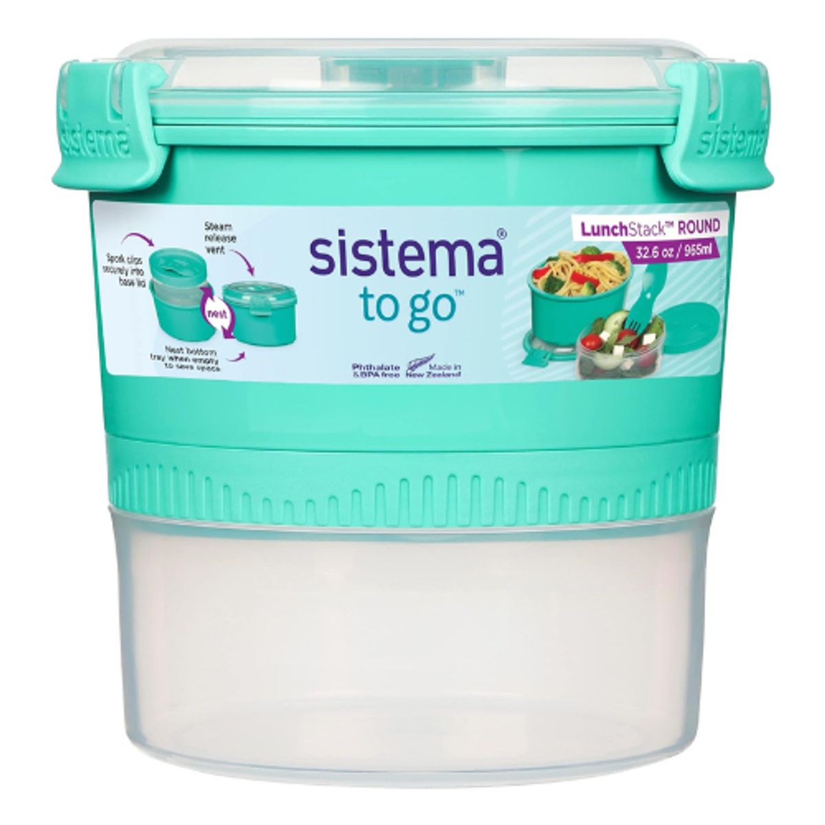SISTEMA - Hermetico Sistema 965ml Lunch Stack To Go Verde Jade